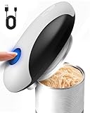 Rechargeable Electric Can Opener, One Touch Safety Automatic Can Opener - Easy Smooth Edge Hands Free, Battery Operated Openers Fits Most Cans, Ideal for Seniors People with Weak Hands & Arthritis