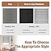 Zipcase 3 Pack Window Blackout Shades with Thermal Insulation, 100% Shading Grey Aluminium Cordless Light Filtering Pleated Paper Shades, 36 in x 72 in (Fits Windows 19” – 36”)