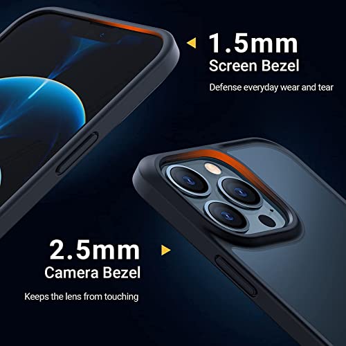 Torras TS-GM13P-GL Shockproof Compatible For Iphone 13 Pro Case, [Military-Grade Drop Tested] Translucent Matte Hard Pc Back thumb #4