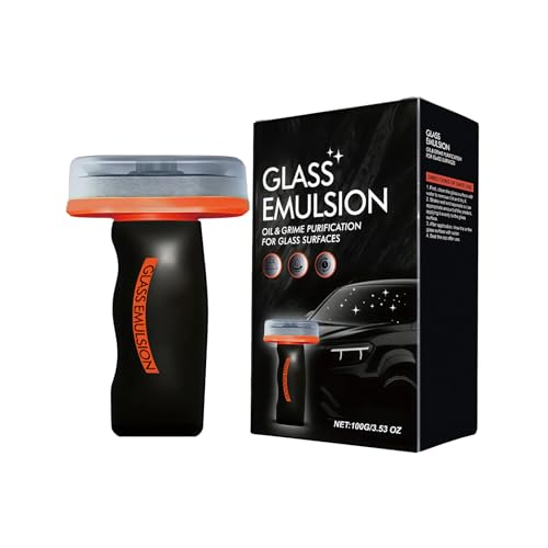 Glass Oil Film Remover for Car, Roll-On Glass Compound with 