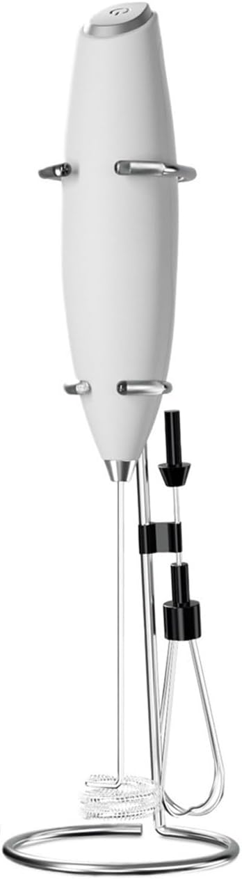 Hand Blender Electric Egg Beater & Milk Frother – Handheld Drink Mixer for Coffee, Lattes, Eggs(WHITE)