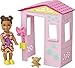Barbie Skipper Babysitters Inc. Accessories Set with Small Toddler Doll & Pink Playhouse, Plus Pinwheel, Teddy Bear & Cup, Gift for 3 to 7 Year Olds