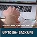 SHIELDFOLIO Stonebook - Crypto Seed Phrase Storage Notebook, Waterproof and Tear-Resistant Stone Paper, 80 Pages, Backup 50+ Wallets Offline, Cold Storage for Bitcoin, Ethereum, and All Hardware Wallets (Ledger, Trezor, Coldcard)