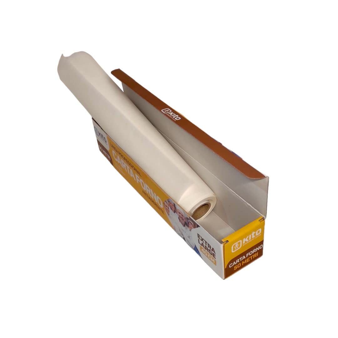 Carta Forno 9 Rotoli 50 mt Professionale Antiaderente per Friggitrice ad aria - Forni - Microonde - 50 Metri (Lunghezza) x 40 cm (Larghezza)