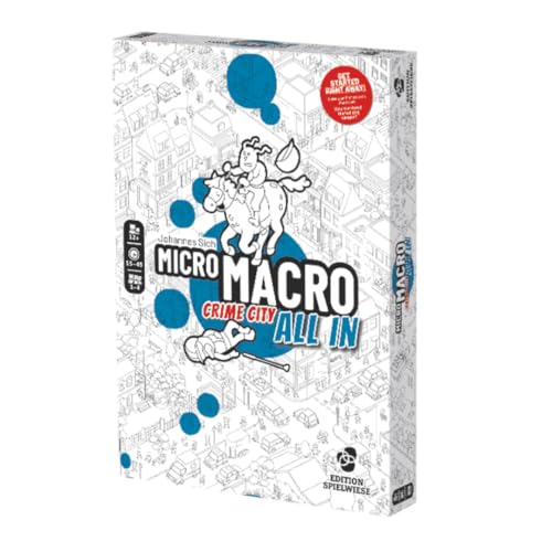 EDITION SPIELWIESE MicroMacro: Crime City All in exciting Crime Game Perfect for Thrilling Criminal Hunts for 1-4 Players Aged 10 and up in englischer Sprache!