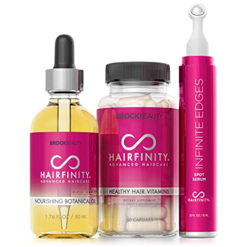 Hairfinity Hair Growth Oil, Serum and Vitamins with Biotin - Hair Growth Treatment to Prevent Hair Loss and Stimulate Hair Follicles to Stop Hair Loss and Regrow Hair - Targets Causes of Alopecia