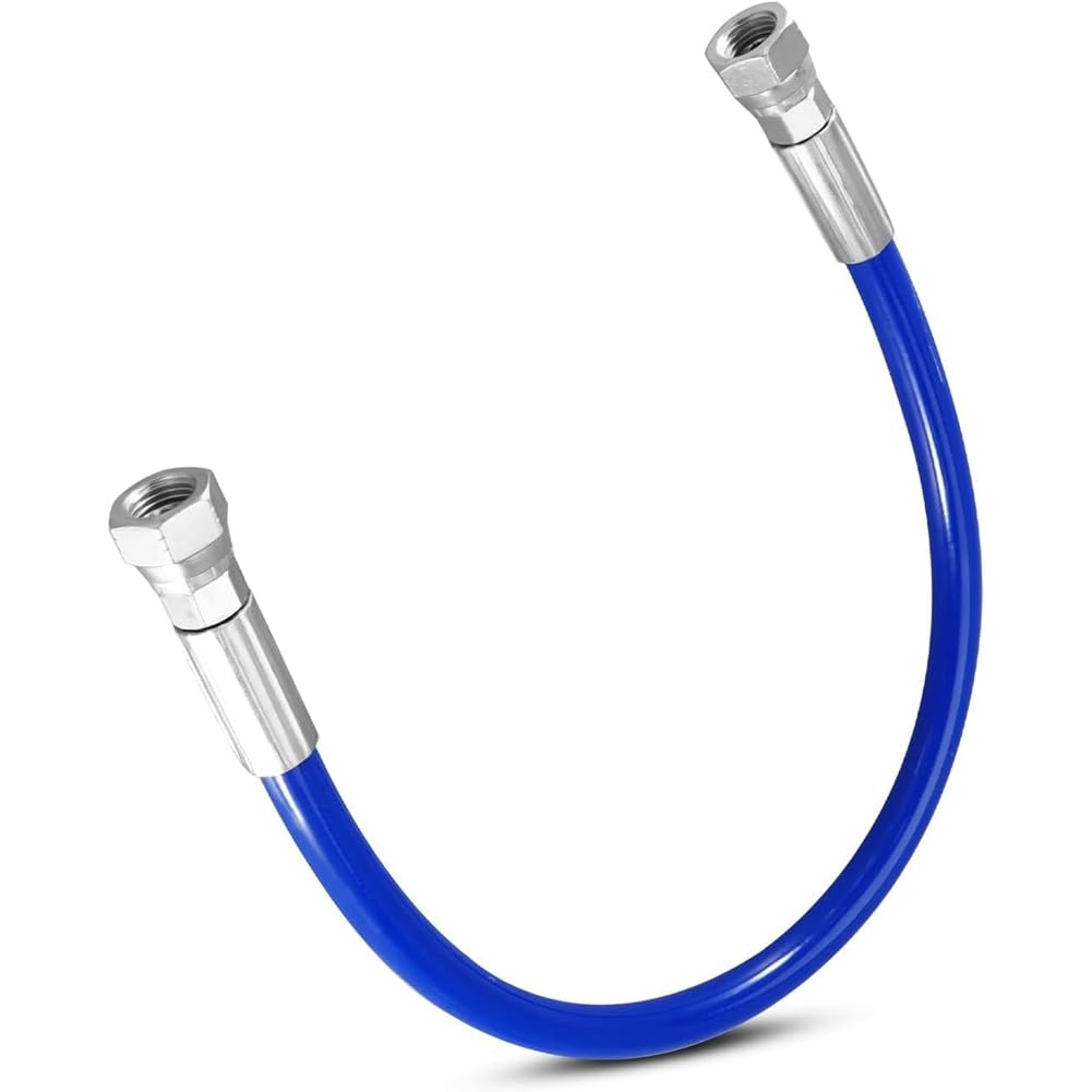 Ijsdnvjndx As Shown 1 Pcs 20" Whip Hose Fit For 390 395 490 495 Airless Paint Sprayers, Painting Spraying Hose, Blue A