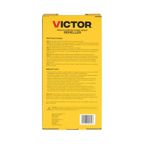 Pico sónico Victor M9012 para topos y gophers repelente de exterior sin químicos 7