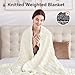Wellfeel Knitted Weighted Blanket for Adult, No Beads Heavy Blanket 48” x 72'' 12lbs, Breathable Chunky Knit Blanket, Cooling Weighted Blanket for Hot Sleepers, Christmas Home Decor (Ivory White)