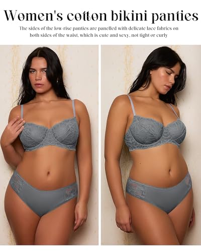 LEVAO Womens Cotton Bikini Panties Soft Stretch Ladies Panty Low Waist Multipack Stretch Cheeky Underwear S-2XL4