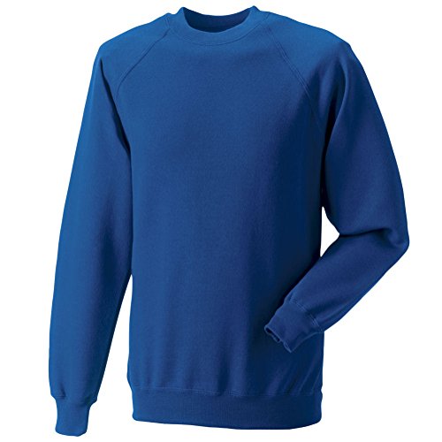 Russell Jerzees Schoolgear 762B Kids Childrens Classic Raglan Sleeve Sweatshirt Bright Royal 7 8 Years
