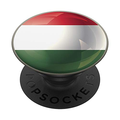 Flag of Hungary - Hungary Flag - Hungarian Flag PopSockets Swappable PopGrip, Black