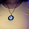 DANLINI Evil Eye Pendant Necklace Resin Leather Rope Chain Turkish Protect Lucky Necklace for Women Men Gifts blue eye necklace gold #5