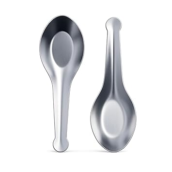 12 Pieces Stainless Steel Small Masala Spoons for Spice Jars & Containers | Mini Spice Spoon | 8.5 Cm