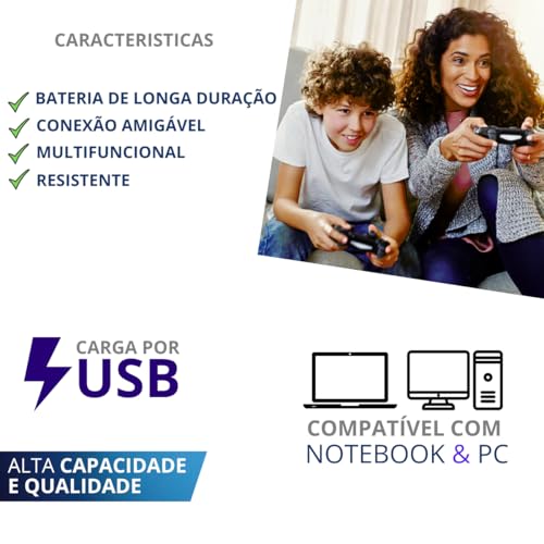 Controle sem fio para PC Bluetooth e Smart TV Samsung, LG, Android, Google TV, Steam, Xcloud, Gaming