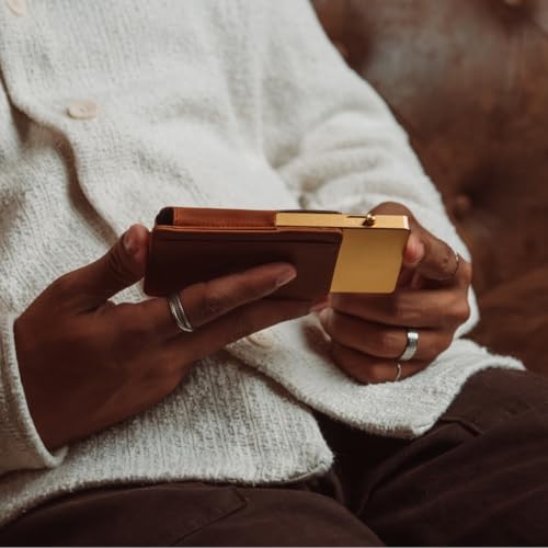 SLIM Leather Pop-up Wallet — Removable Cardholder Design with Locking Mechanism - RFID Blocking, Top Grain Cowhide Leather (Legacy Edition)2