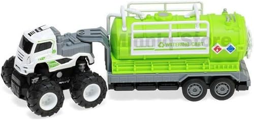 Image of Sanitation Combo Truck 1:43 Metal Toys Alloy Diecast Truck Set Toy, Diecast Miniature Car Model Best Birthday Gift for Kids [Multicolor =Pack of 2 Truck]