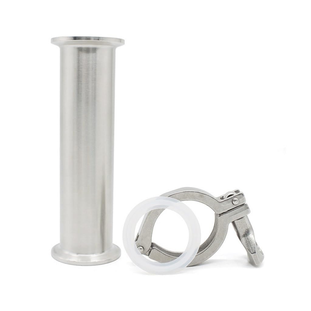 Abrazadera de tubo sanitaria de acero inoxidable SUS304, casquillo de tubo de tres clips, para tubos redondos, accesorios para tubos de carrete sanitario