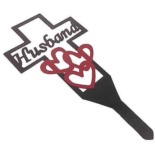 Garneck Croix Commémorative Métal pour Cimetière Piquet Funéraire De Jardin Croix De Cimetière pour Époux