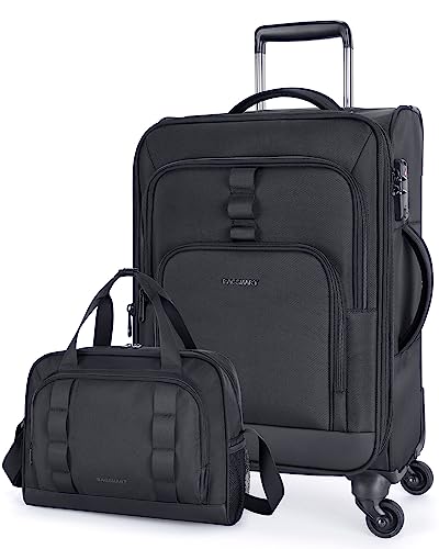 BAGSMART 20" Expandable Carry-On Spinner Luggage Set