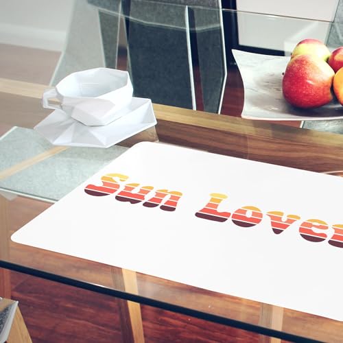 Sets de table souples en liège blanc grand format napperons Sun Lover
