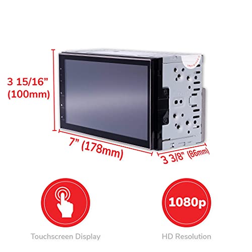 6.8” Double Din Car Stereo Kit For Dodge Ram Truck Dash Kit, Touch Screen Radio, Apple Carplay, Android Auto, Bluetooth, Rear Camera Input, Dash Kit, Antenna Adapter (Black 2006-2008 Ram Truck) #TOP7