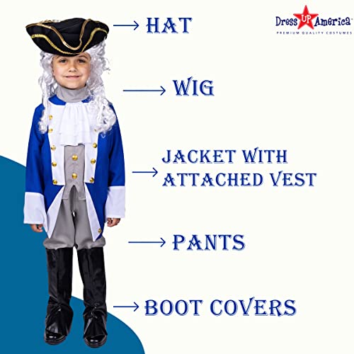 Disfraz colonial patriota para niños talla Large miniatura 2
