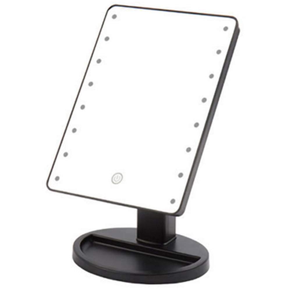 XINYU Nuevo LED Pantalla Táctil De Escritorio Espejo De Maquillaje 10 Veces Ampliación Ventosa Pequeña Lupa Redonda Se Puede Utilizar para Afeitar Maquillaje Y Cuidado Facial,Black