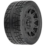 Pro-Line Racing Menace HP 5.7 inches Street BELTED Tires Mounted on Raid Black 8x48 Removable 24mm Hex Wheels 2 for X-MAXX KRATON 8S & Other Large Vehicles Front or Rear PRO1020511