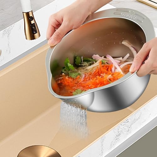 Colador de Acero Inoxidable para Arroz 7.5 x 5.5 x 3.5 in miniatura 7