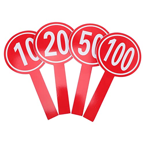 NAMOARLY Handheld Scoreboard 4pcs Double Side Writing Scoreboard Auction Paddle Whiteboard