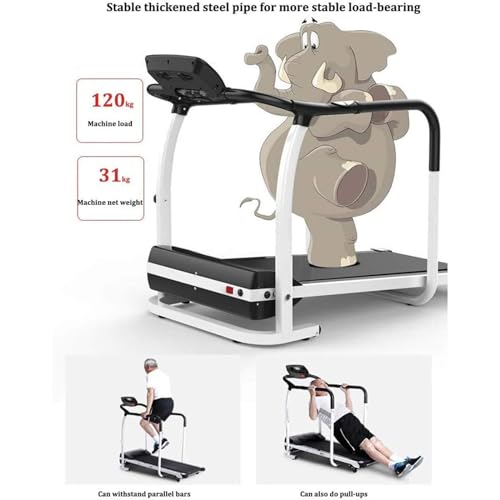 Image of Folding Treadmill Running and Step Machine,Electric Motorized Running Machine,Household Multifunctional Slow-Speed Treadmill with Armrest,for Middle-Aged and Elderly