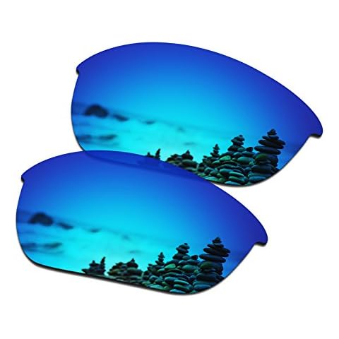 SmartVLT Men's Ice Blue Replacement Lenses for Oakley Half Jacket 2.0 OO9144 Sunglass Cover