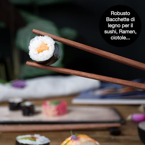 Moritz & Moritz Set di stoviglie da sushi per 2 persone - 10 pezzi - Servizio da sushi con 2x piatti da sushi, ciotole per salse e bacchette - immagine 6