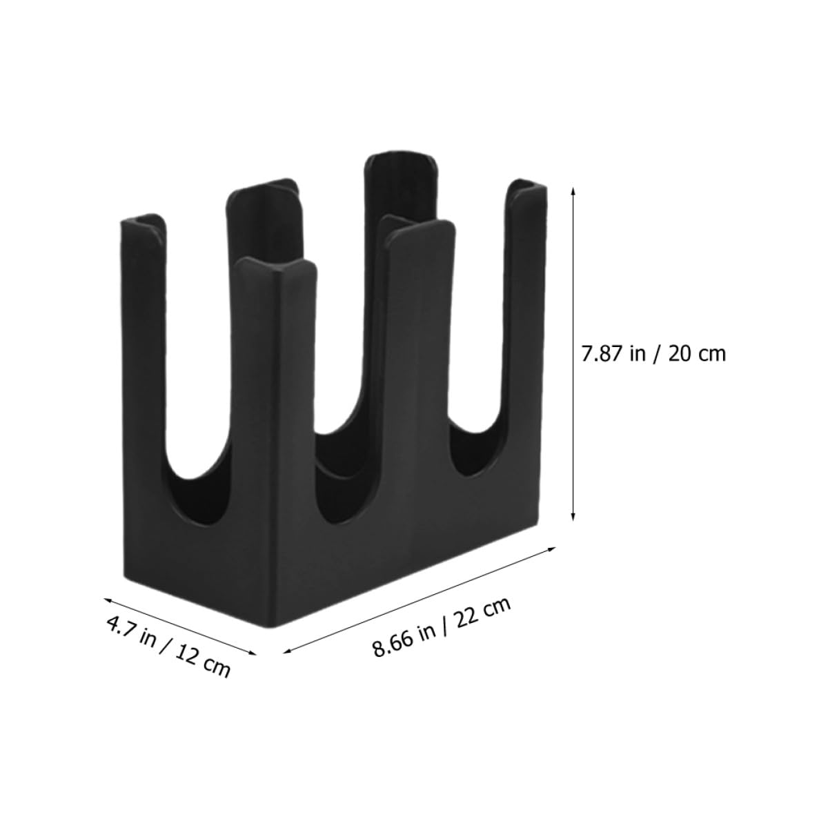 Support de Rangement Pratique et Résistant en Acrylique pour Gobelets Jetables Noir, Grosse Capacité Porte-gobelets Papier pour Bureau et Maison