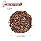 Dokeno 10 Stück Natur Weidenball Spielzeug, Rattankugeln, Decorative Rattan Balls, Geflochtene Rattankugeln, Natur Wicker Rattan Kugeln, Kleintiere Kauspielzeug, Weidenball Spielzeug für Kleintiere