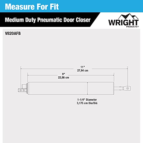 Wright Products V820AFB Light Duty Pneumatic Screen And Storm Door Closer Florida Bronze thumb #2