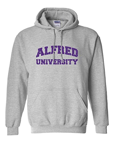 CreateMyTee Alfred University Block Letters Unisex Hooded Sweatshirt - Alfred Saxons Apparel