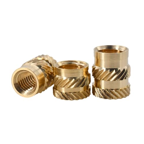 M1-M3 Knurled Brass Heat Set Inserts for 3D Printing, Threaded Insert Nuts, ID×Height×OD Injection Mold Fasteners, 100 PCS(M3*5.7 * 4.6(tubahotmeltnut))
