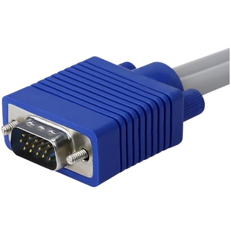 Kabel rozdzielający VGA do monitora komputera, wyświetlacza, przedłużacz przewodu, męski na żeński, synchronizacja wideo, konwerter kabla (ze śrubą)