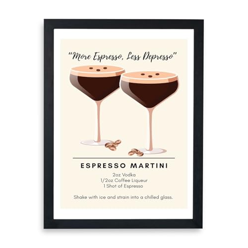 Affiche Espresso Martini chic pour vos soirées mixologie salon