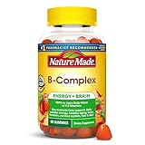 Nature Made Vitamin B Complex Gummies, 5 B Vitamins for Energy and Brain Support, 60 Pectin Based Gummies, 60 Day Supply