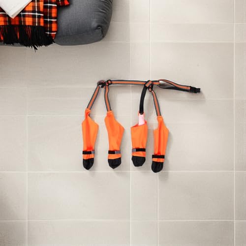 HIAKDOFT Haustier wasserdichte Hundestiefel Pfotenstiefel für Hunde wasserdichte hundeschuhe Kleine Hundefutter kleine Hunde Regenstiefel Haustiefel Hundestiefel wasserdicht Polyester