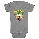 Fifth Sun Infant's Batman Joker Wild Child Bodysuit - Athletic Heather - 12 Months