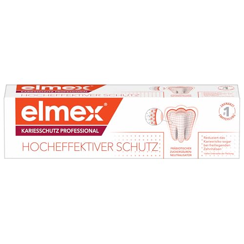 elmex Zahnpasta Kariesschutz Professional 75 ml – medizinische Zahnreinigung für hochwirksamen Kariesschutz – mit patentiertem Zuckersäuren-Neutralisator elmex Zahnpasta Kariesschutz Professional 75 ml – medizinische Zahnreinigung für hochwirksamen Kariesschutz – mit patentiertem Zuckersäuren-Neutralisator