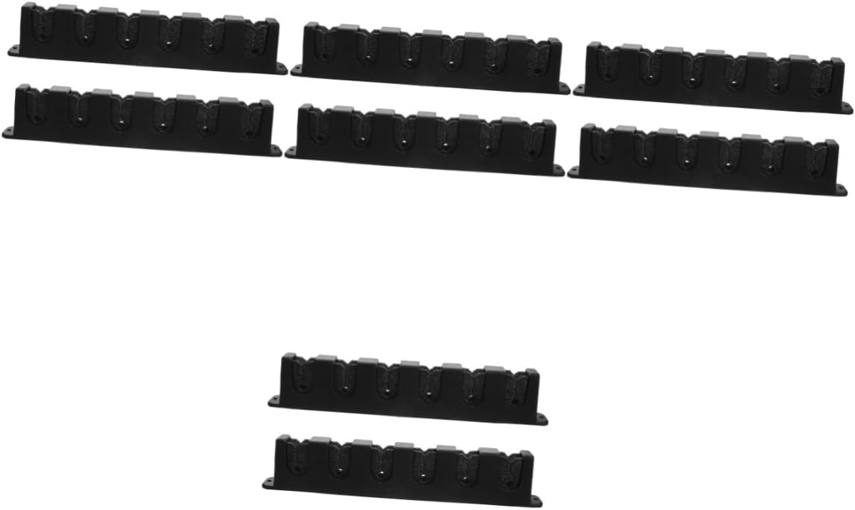 8pcs Wall Mounted Billiard Cue Rack Pool Stick Holder Padding for Easy Installation and Space Saving for Cue Storage and Display