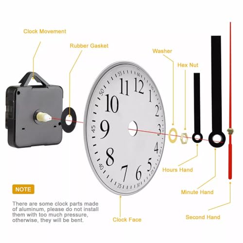 Dytabepl Lot de 10 mécanismes de mouvement à quartz silencieux pour mur - Kit de réparation d'horloges – vue 6