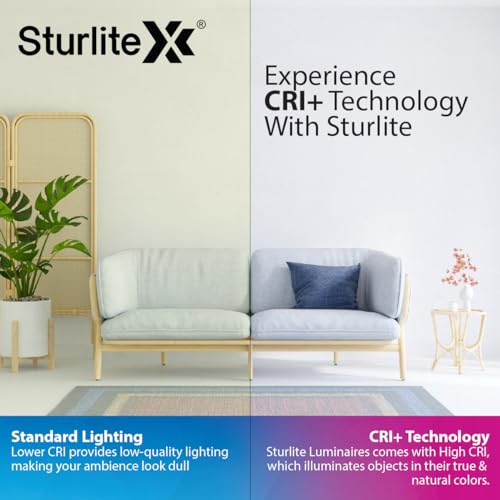 Image of Sturlite Lexxo 8W Square LED Surface Light| 6500k Cool White Color Temperature| 800 Lumens with CRI Tech for Accurate Color Representation - (Pack of 6)