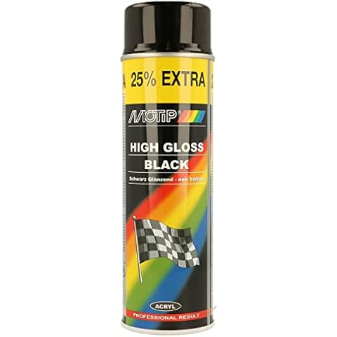 Motip M04005 High Gloss Black Spray Paint Cover