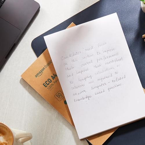 Image of amazon basics Eco-Friendly A4 Notepad. Pack of 2, 50 Sheets Each